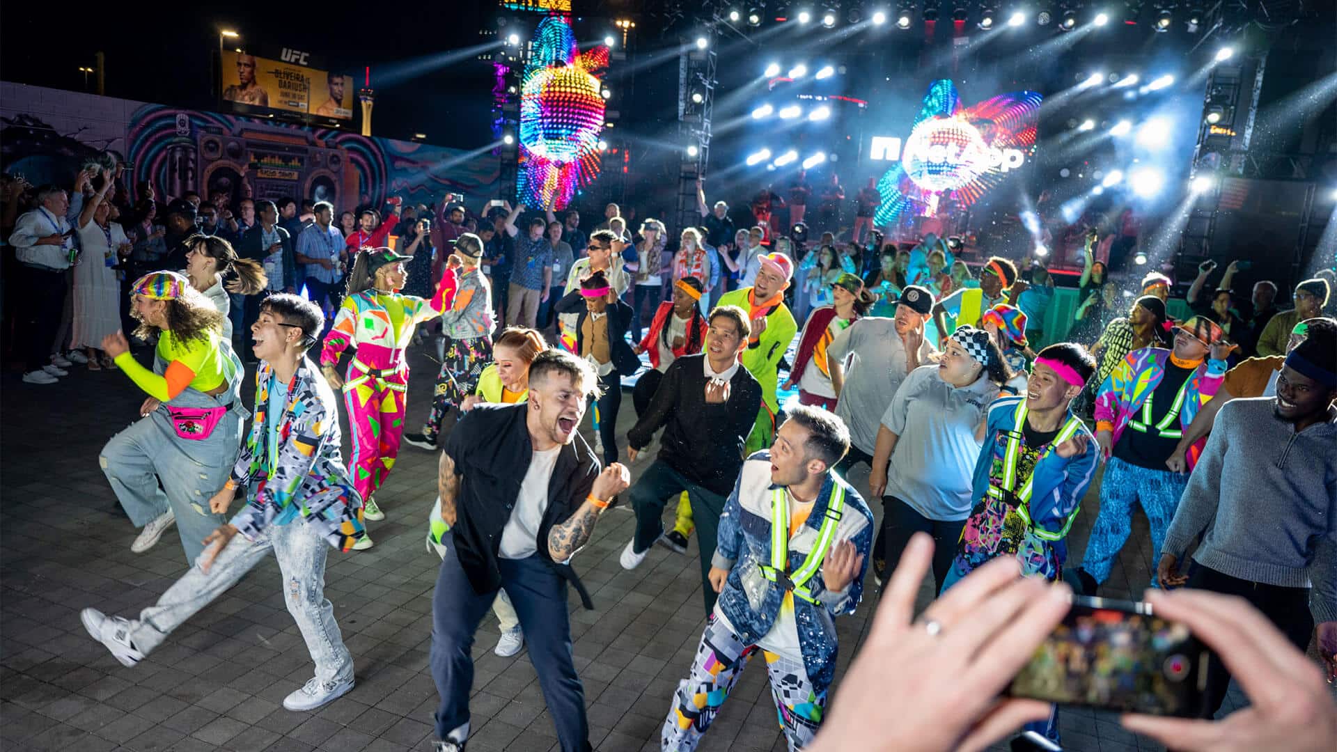 Choreographed flash mob at AREA15