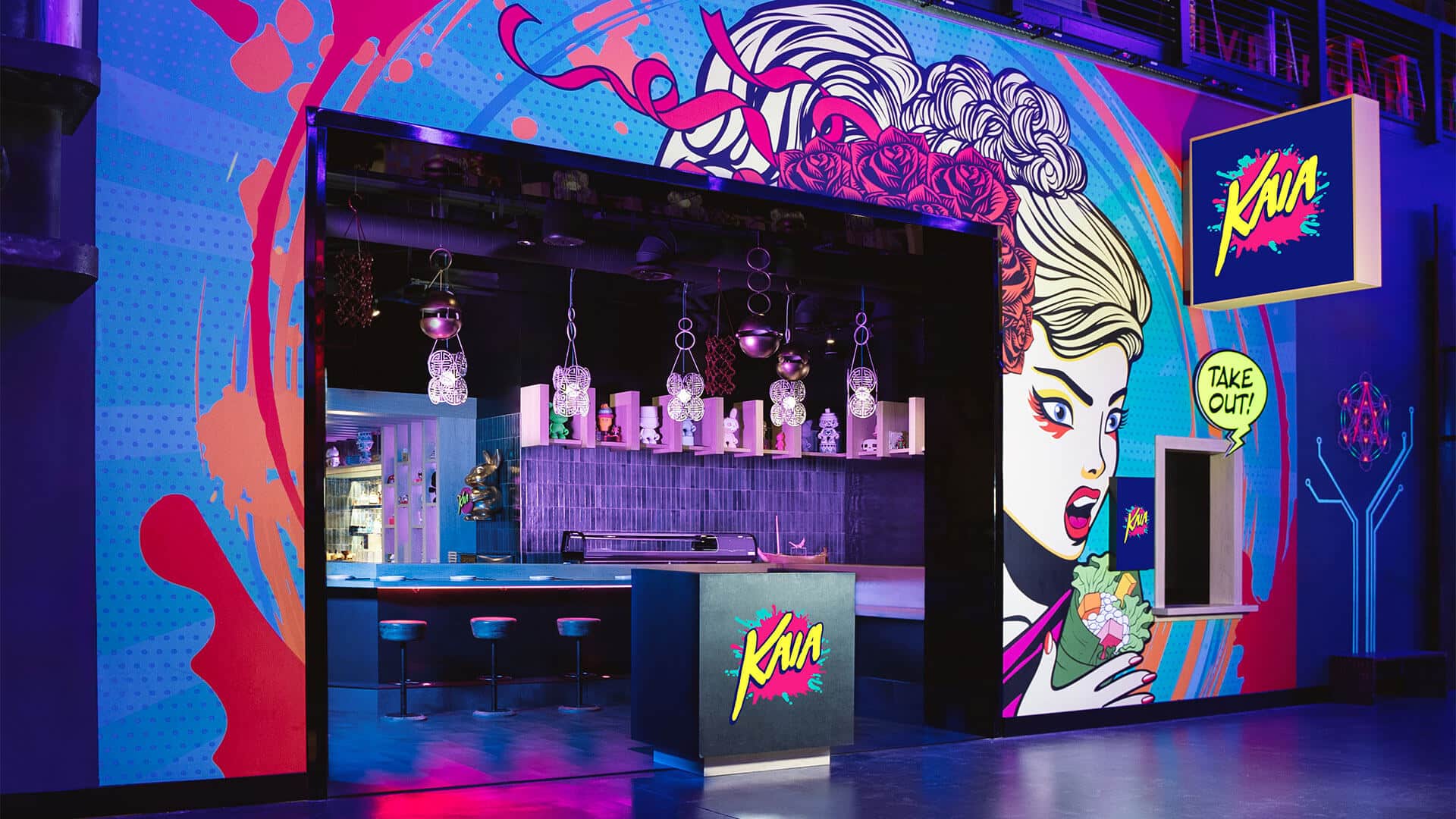 Kaia storefront inside AREA15
