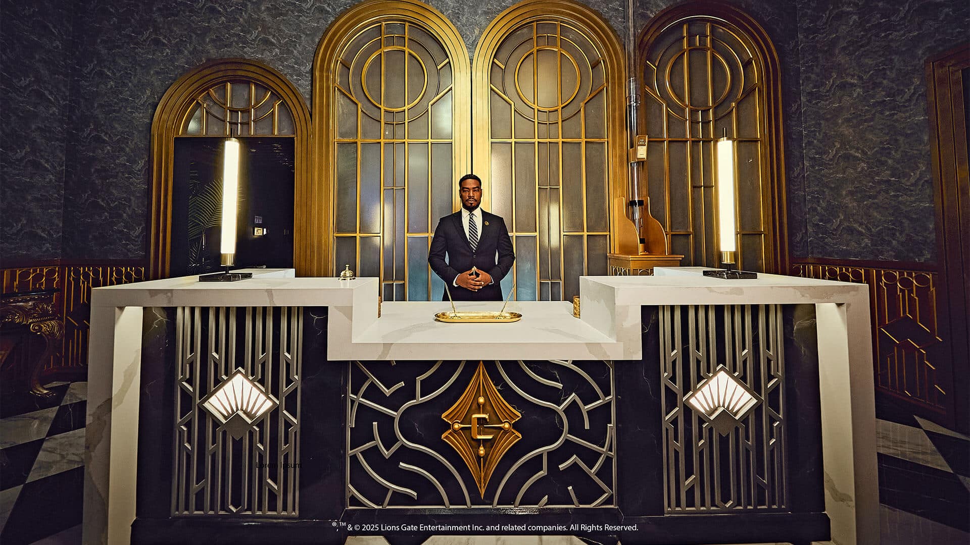 The concierge desk at the John Wick Experience